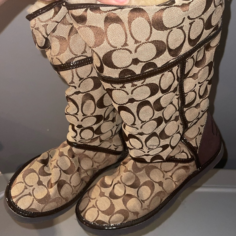 Coach fur boots